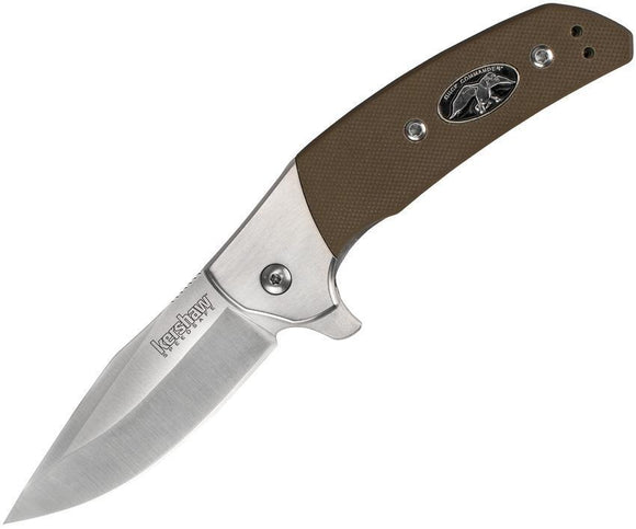 Kershaw Duck Commander Rayne Linerlock Blade Brown Handle Folding Knife