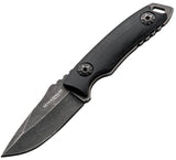 Boker Magnum Lil Friend Clip Point Full Tang Black Fixed Neck Knife
