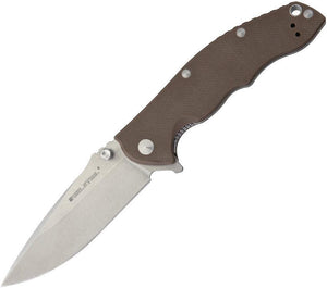 Real Steel T101 Thor Dark Earth Brown G10 Linerlock Stainless Folding Knife