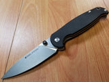 Real Steel H6 Elegance 8.5" Black Folding Knife with G10 Handle - 7613