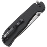 CRKT Offbeat 2 Crawford Lockback Stainless Drop Pt Black Folding Knife 7760