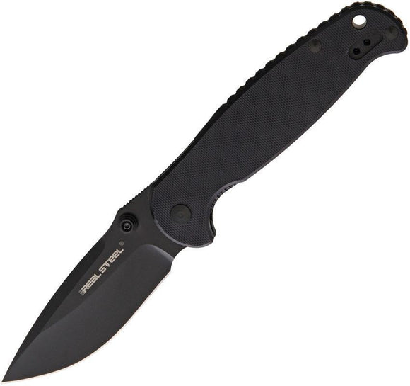 Real Steel H6 Linerlock Black G10 Handle 14C28N Stainless Folding Knife