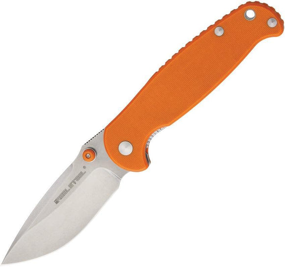 Real Steel H6 Linerlock Special Edition Orange G10 Stainless Folding Knife