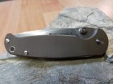 Real Steel Brown G10 Handle Folding Pocket Knife  Stonewashed blade  - 7773