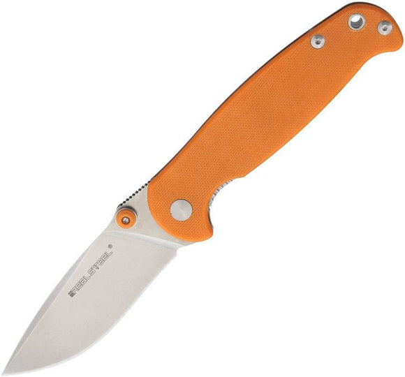 Real Steel H6-S1 Framelock Orange G10 Handle 14C28N Stainless Folding Knife