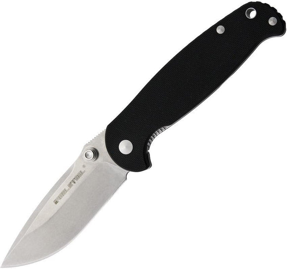 Real Steel H6 Plus Framelock BLK G10 Handle 14C28N Stainless Folding Knife