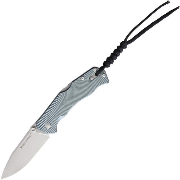 Real Steel H7 Special Edition Lockback Gray Aluminum Handle Folding Knife