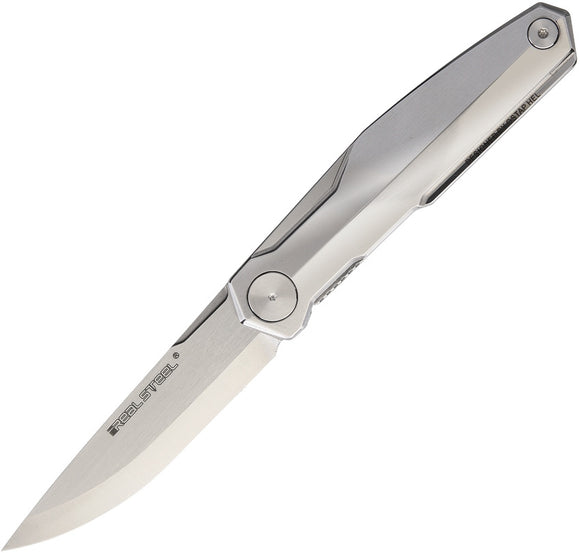 REAL STEEL Stainless MIRROR G3 PUUKKO SCANDI Grind Straight Folding Knife 7811