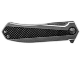 Real Steel T109 Flying Shark Carbon Fiber Inlay Folding Flipper Knife