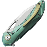 Bestech Knives ESKRA Framelock Green Folding Knife 1813e