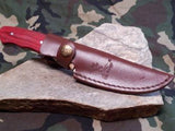 Elk Ridge Fixed Blade 8.5" Knife w/ Burlwood & Pakka Handle 130