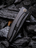 We Knife Co Ltd Scoppio Framelock Black Titanium Folding CPM 20CV Knife 923D