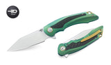 Bestech Knives Pterodactyl Framelock Green Titanium S35VN Folding Knife T1801B