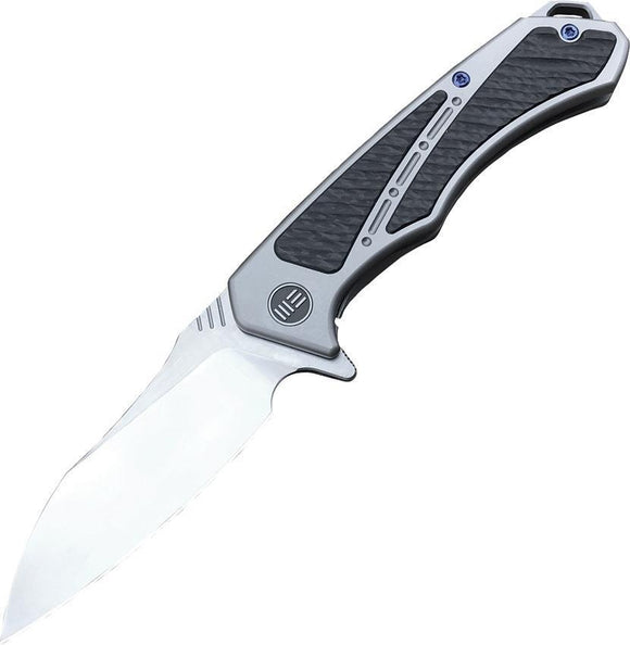 WE KNIFE CO Minitor Gray Titanium Stainless Satin Folding Blade Knife