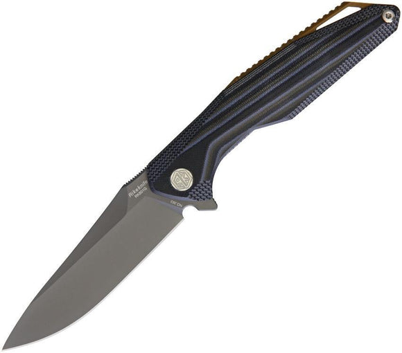 Rike Kwaiken Framelock Stripe G10 Gray Titanium Handle Folding Knife
