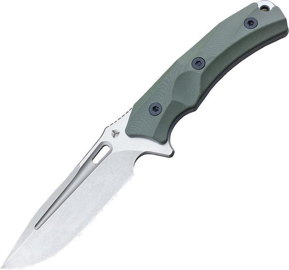 WE KNIFE CO Vindex Green G10 Handle Stainless Satin Fixed Blade Knife