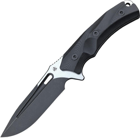 WE KNIFE CO Vindex Black G10 Handle Stainless 2-Tone Fixed Blade Knife