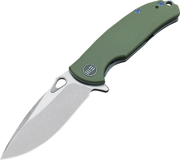 WE KNIFE CO Rectifier Green G10 Handle Stainless Satin Folding Blade Knife