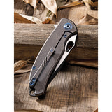 WE KNIFE CO Rectifier Tan G10 / Titanium & Black Stainless Folding Knife 803C
