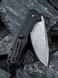 Civivi Praxis Damascus Black G10 Folding Flipper Knife 803ds