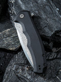 Civivi Praxis Damascus Black G10 Folding Flipper Knife 803ds
