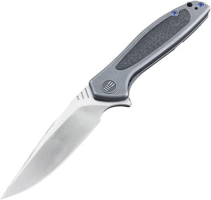 WE KNIFE CO Wisp Gray Titanium Carbon Fiber Handle Stainless Folding Knife