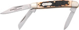 SCHRADE Uncle Henry Junior Folding Pocket KNIFE 3-Blade Sheepsfoot EDC