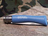 Opinel Sky Blue Beech Wood VRI7 No 7 Stainless Folding Pocket Knife  - 1424