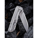 We Knife Co Wasabi Sheepsfoot Bohler M390 Gray Titanium Folding Knife