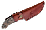 Ontario Brown Micarta 420HC Stainless Fixed Blade Hiking Knife w/ Sheath 8187