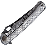 We Knife Drakon Framelock Gray Titanium Bohler M390 Folding Knife 819D