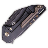 We Knife Roxi Framelock Black Anodized Titanium M390 Folding Knife 820B