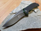 Mtech Xtreme 8.5" Folding Black Knife with Lime Green Liner - a834bgp
