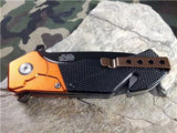 MTech Folding Tactical Assisted Tanto EMS Rescue Orange Knife - a836em