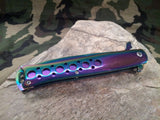 Tac Force 9" Folding Pocket Knife Mirror Rainbow Color Flipper A/O - 884RB