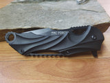 TAC FORCE Tactical Black Straight ASSISTED Folding Pocket Knife - 858BK
