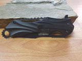 TAC FORCE Tactical Black Straight ASSISTED Folding Pocket Knife - 858BK