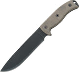 Ontario RAT-7 U.S Military Issue 1095 Carbon Steel Micarta Handle Knife
