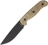 Ontario TAK-1 10" Fixed 1095HC Steel Micarta Handle Knife w/ Nylon Sheath