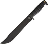 Ontario SP-5 Survival Bowie Fixed 1095HC Steel Black Knife w/ Nylon Sheath