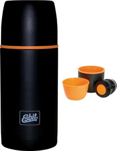 Esbit 9" Vacuum Insulated Flask Black & Orange BPA Free w/ Drinking Mug