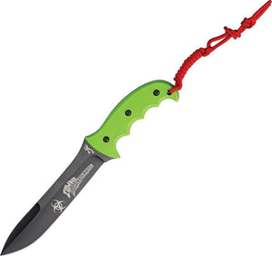 Browning 12" Zombie Apocalypse Neon Green Handle Fixed Blade Knife