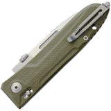 Lion Steel Big Daghetta Green G10 D2 Tool Spear Pt Folding Pocket Knife