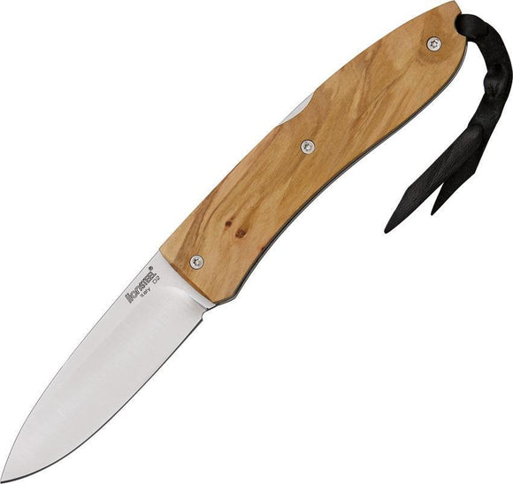 Lion Steel Opera Lockback D2 Tool Olive Wood Folding Pocket Knife