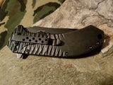 Mtech Assisted Open Black Half Serrated Tactical Knife  -  a885bk