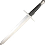 Cold Steel Hand & a Half Fixed Carbon Steel Blade Black Leather Dagger