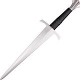 Cold Steel Italian Fixed Carbon Steel Blade Black Leather Handle Dagger