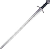 Cold Steel Fixed Sharpen Blade w/ Fuller Black Leather Handle Viking Sword