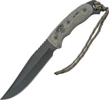 TOPS Moccasin Ranger Fixed Carbon Steel Blade Black Micarta Handle Knife