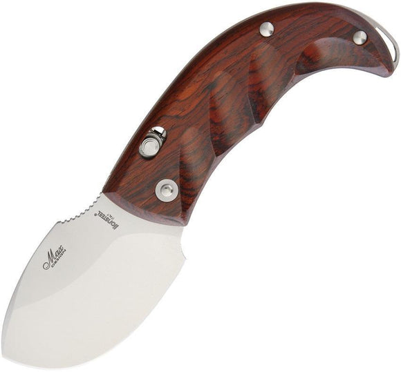 Lion Steel Skinner Button Lock Santos Wood Stainless Folding Pocket Knife